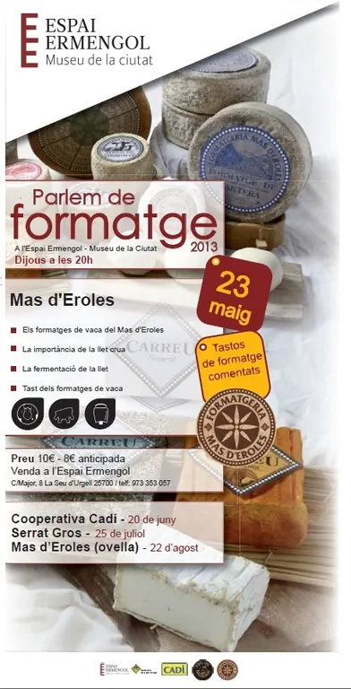 Nou tast comentat de formatge de vaca amb la Formatgeria Mas d'Eroles