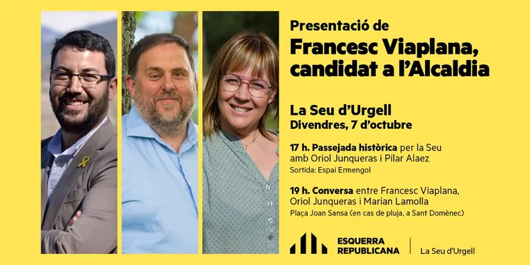 ERC presenta la candidatura de Francesc Viaplana a l'alcaldia de la Seu d'Urgell per a les eleccions municipals