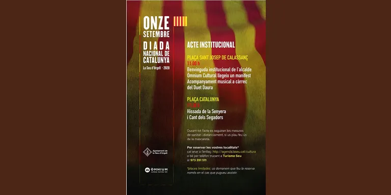La Seu d’Urgell celebrarà la Diada Nacional de Catalunya amb un acte commemoratiu