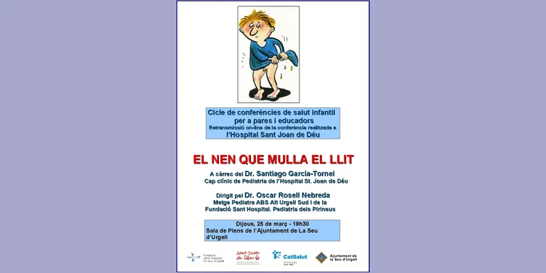 'El nen que mulla el llit', nova conferència on-line del doctor Santiago García-Tornel