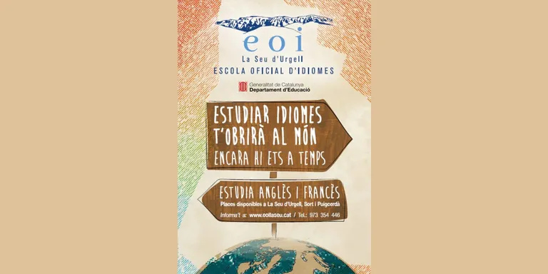 L'Escola Oficial d'Idiomes de la Seu d'Urgell encara disposa de places per als cursos d'anglès i francès