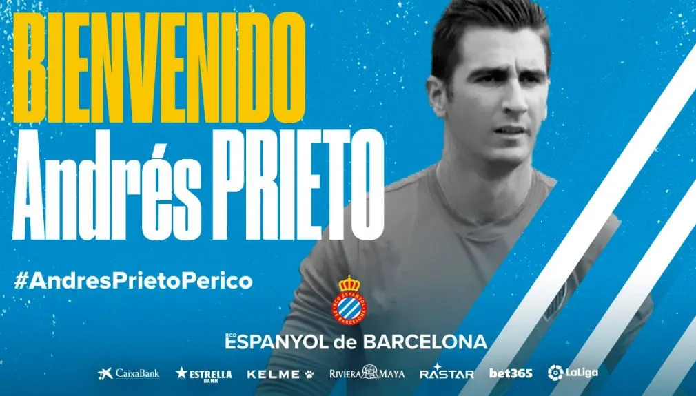 Andrés Prieto, nou porter de l’Espanyol