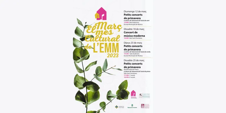 Concerts i activitats de l'Escola Municipal de Música de la Seu d'Urgell durant el mes de març