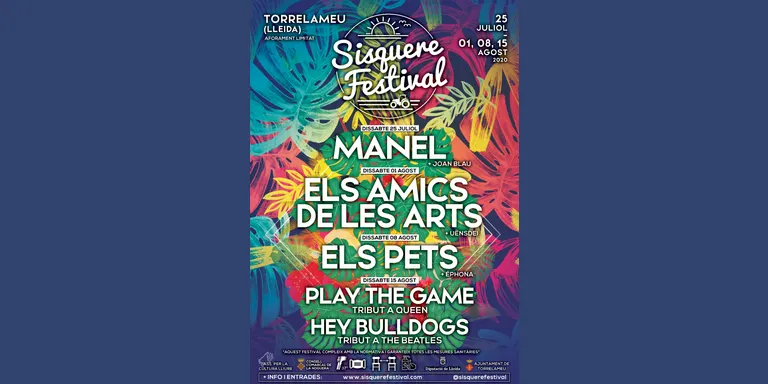 Manel, Els Amics de les Arts i Els Pets protagonistes del SISQUERE FESTIVAL a Ponent