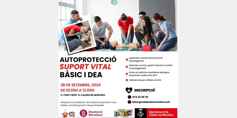 L’espai Jove el Toc ofereix aquest dissabte dia 28 un Taller de Primers Auxilis