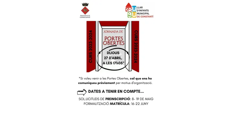 La llar d’infants municipal ofereix avui una jornada de portes obertes