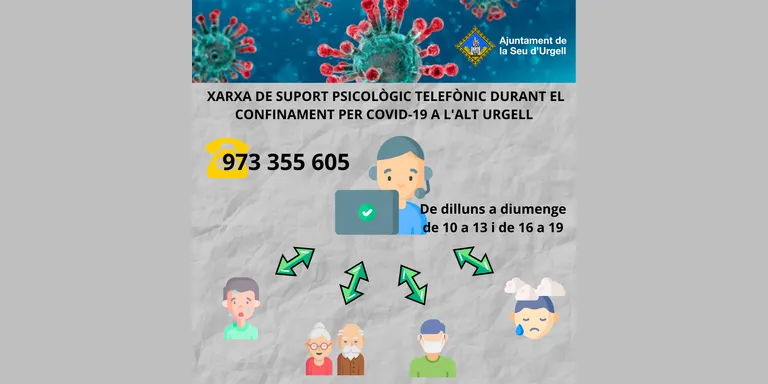 Posen en marxa una xarxa telefònica de suport psicològic a l'Alt Urgell