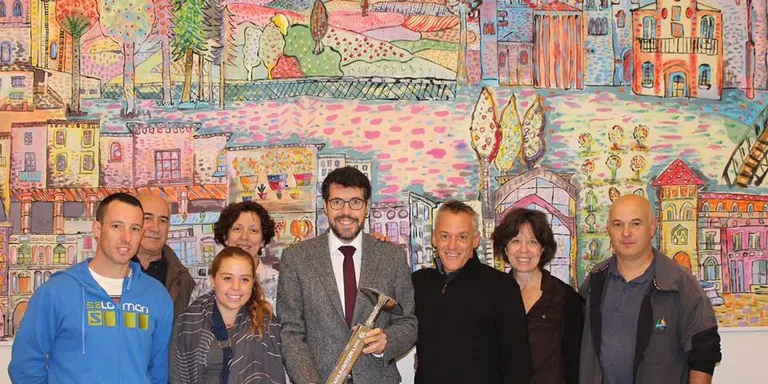 Recepció de l'Ajuntament a Seu Jacobi, filla del campió olímpic de 1992 Joe Jacobi