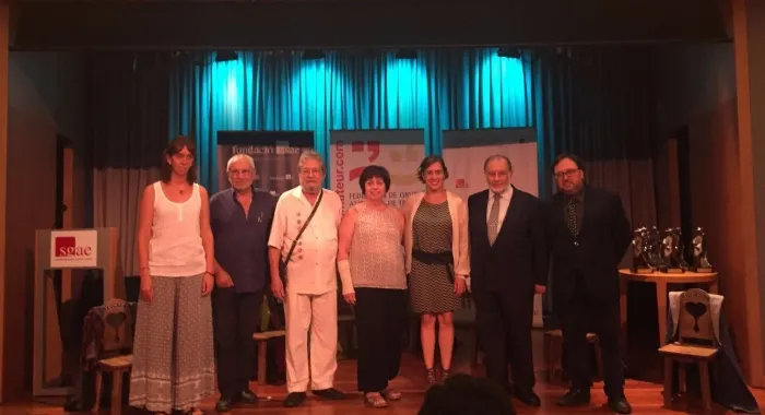 Toni Pardo en el lliurament de premis ahir a Barcelona 