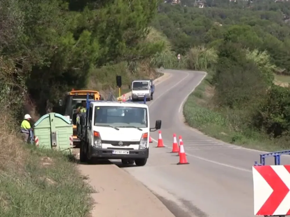 Sorea repara l'avaria a la carretera d'Ullastrell