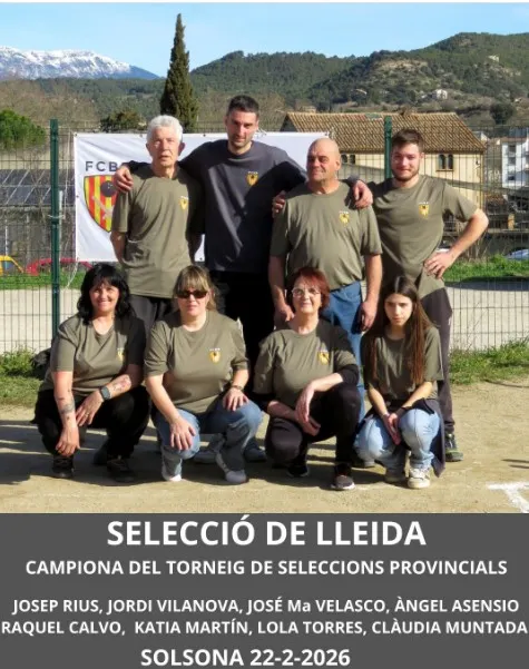 La selecció de bitlles de Lleida revalida el Campionat de seleccions provincials per tercer any consecutiu
