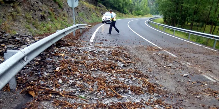 Esllavissades al Pallars Sobirà i l'Aran a causa de la tempesta