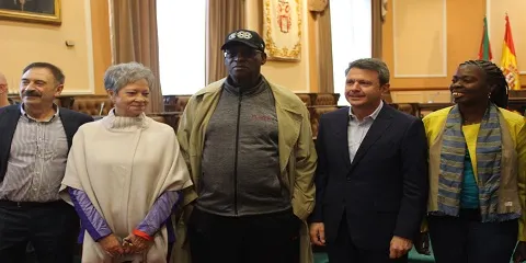 RECEPCIÓN A BOB BEAMON Y NIURKA MONTALVO