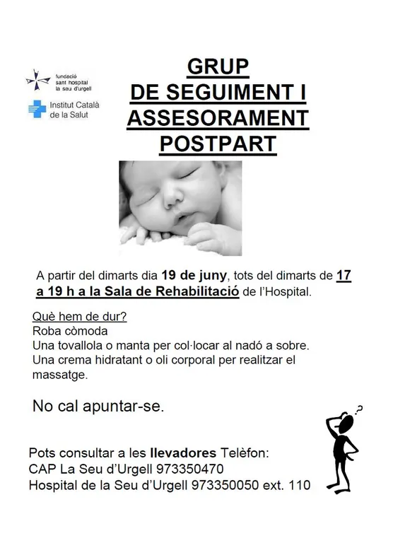 Es posa en marxa un grup de seguiment i assessorament postpart a la Seu