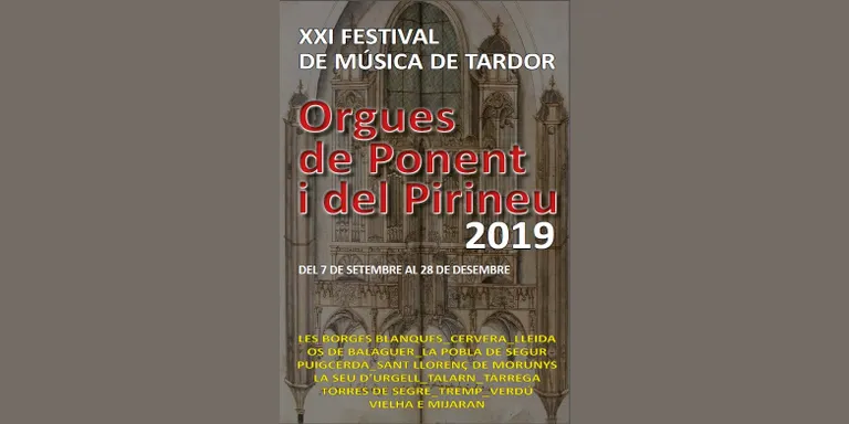 La Seu d'Urgell torna a sumar-se al Festival de Música de Tardor Orgues de Ponent i del Pirineu
