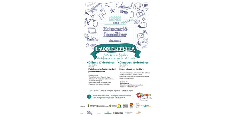 Taller MONEO a la Seu d'Urgell sobre educació familiar durant l’adolescència