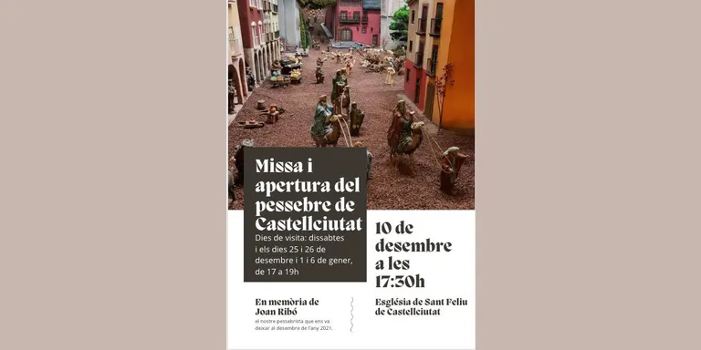 Castellciutat torna a presentar el seu pessebre monumental, en memòria de Joan Ribó