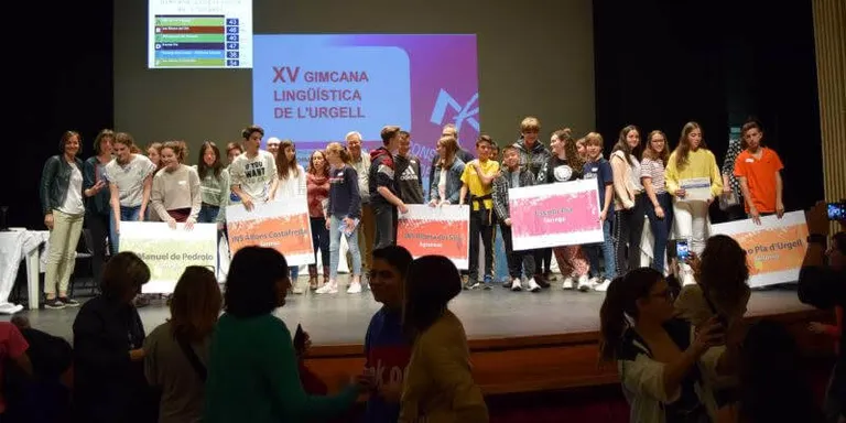 Alumnes de l'INS Ribera del Sió, a la XV Gimcana Lingüística de l'Urgell