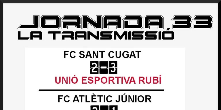 A PEU DE CAMP - JORNADA 33 - UE RUBÍ & OLIMPIC CAN FATJÓ