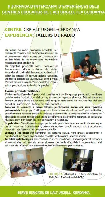 Nova jornada d'intercanvi d'experiències educatives a l'Alt Urgell i la Cerdanya
