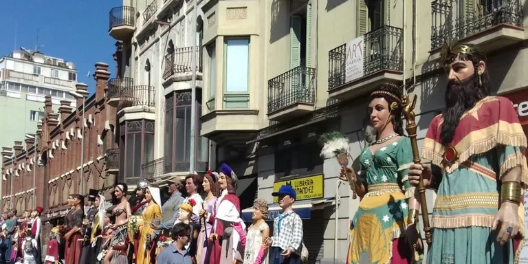 Els Gegants de Rubí participen a la trobada dels 30 anys dels Gegants de Sarrià