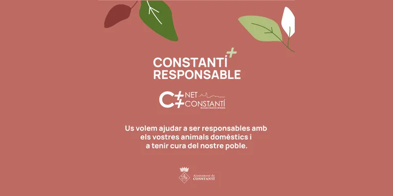 L'Ajuntament de Constantí promou una campanya informativa i de sensibilització envers a la tinença responsable d’animals de companyia