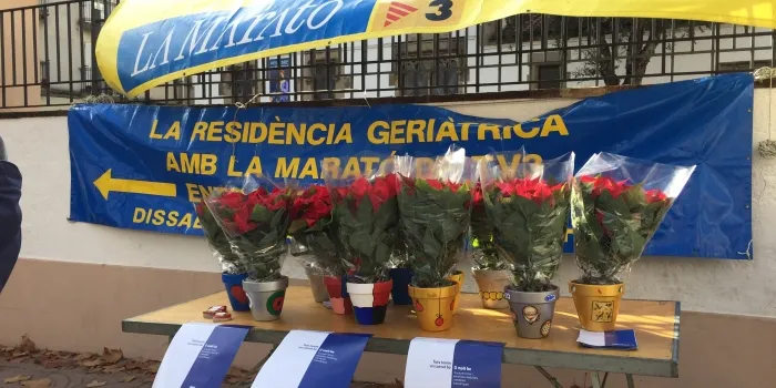 Ja s'han instal·lat dues parades aquest matí al Calisay per recaptar diners per La Marató de TV3