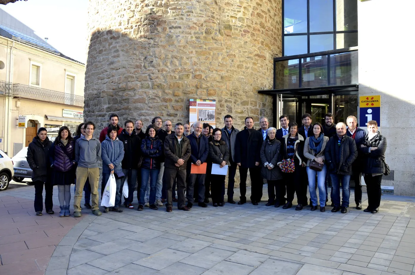 Representants del programa Esport Blanc Escolar, reunits a Tremp (ACN/Marta Lluvich)