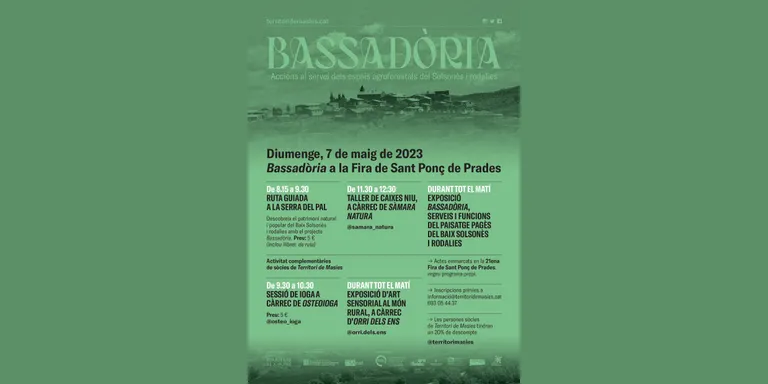 El projecte Bassadòria de Territori de Masies arriba aquest cap de setmana a Castelltallat i a Prades de la Molsosa