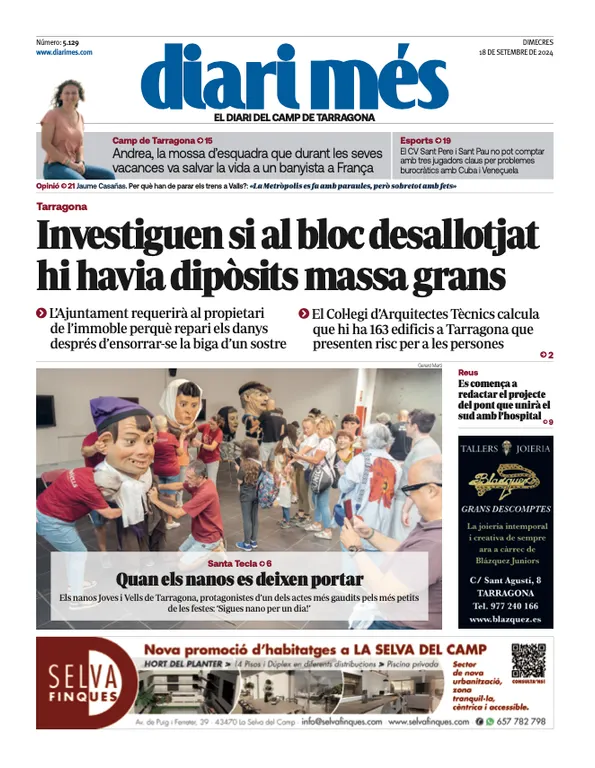 Cop d'ull als diaris d'aquest dimecres 18 de setembre