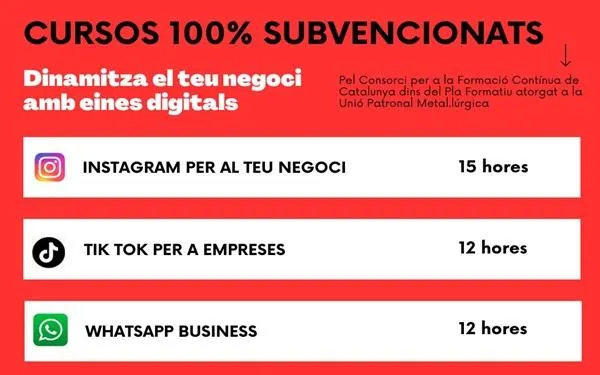 L’Escola d’Adults d’Altafulla ofereix cursos d’Instagram, Tik Tok i Whatsapp per empreses subvencionats al 100%