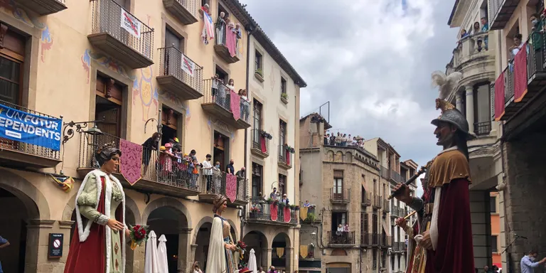 Espai reservat per a persones amb mobilitat reduïda a la Festa Major de Solsona el divendres 9
