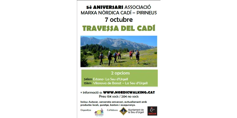 L’Associació Marxa Nòrdica Cadí-Pirineus celebra el seu 5è aniversari amb dues travesses guiades pel Cadí