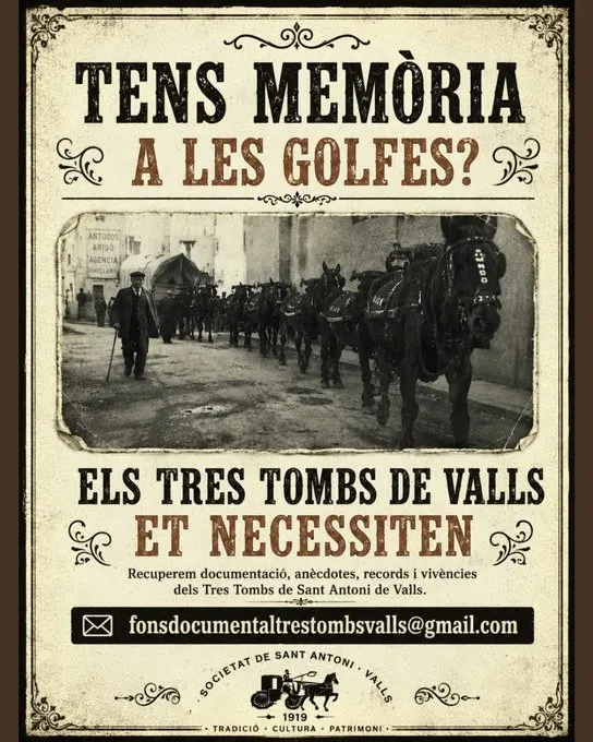 Crida per recuperar la memòria dels Tres Tombs de Valls