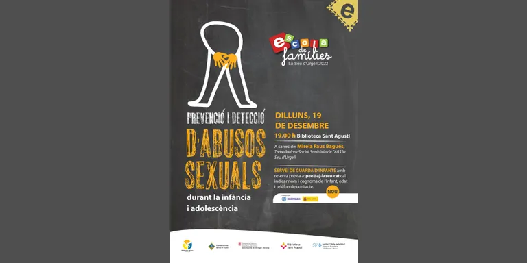 'Prevenció i detecció d'abusos sexuals durant la infància i adolescència', nova xerrada de l'Escola de Famílies de la Seu d'Urgell