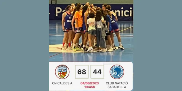 El CN Caldes femení de bàsquet guanya el CN Sabadell i aconsegueix la permanència a Segona Catalana