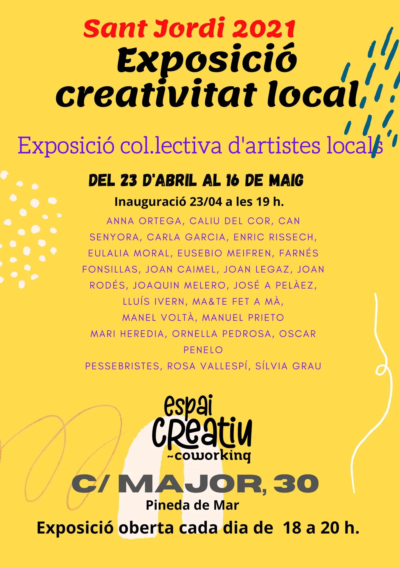 Exposició de creativitat local a l'Espai Creatiu Coworking