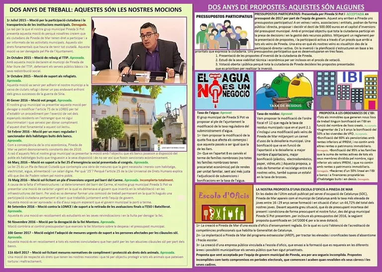 PSP fa balanç dels dos anys a l'Ajuntament