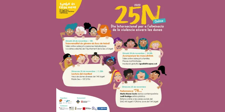 L’Alt Urgell commemorarà de manera virtual el Dia Internacional per a l’Eliminació de la Violència envers les Dones