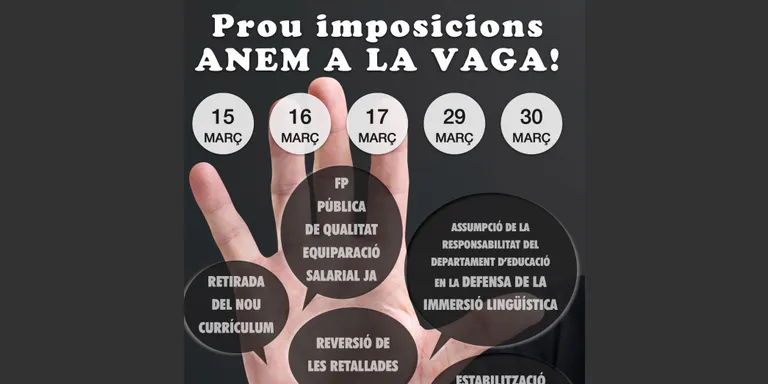 Setmana d'aturades a l’educació pública