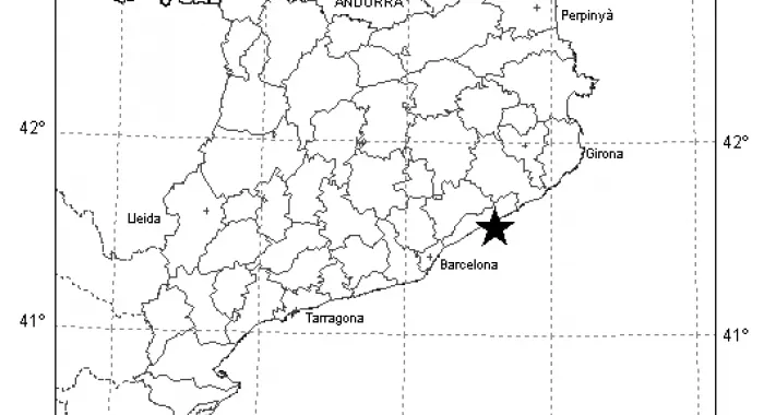 Epicentre del terratrÃ¨mol (font: Institut CartrogrÃ fic) 
