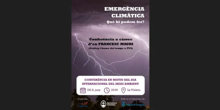 Francesc Mauri celebrarà el Dia Internacional del Medi Ambient a Altafulla, amb una xerrada sobre l’emergència climàtica