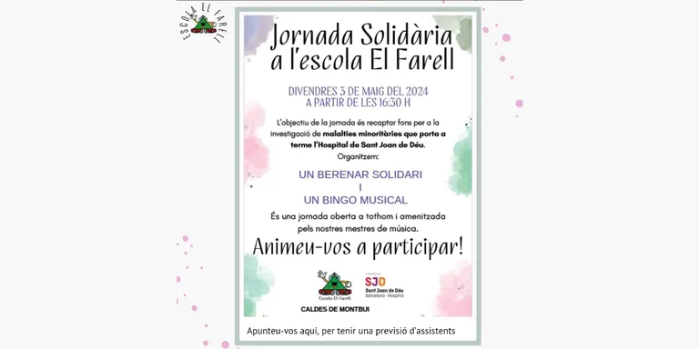 L’Escola El Farell organitza una jornada solidària amb les Malalties Minoritàries