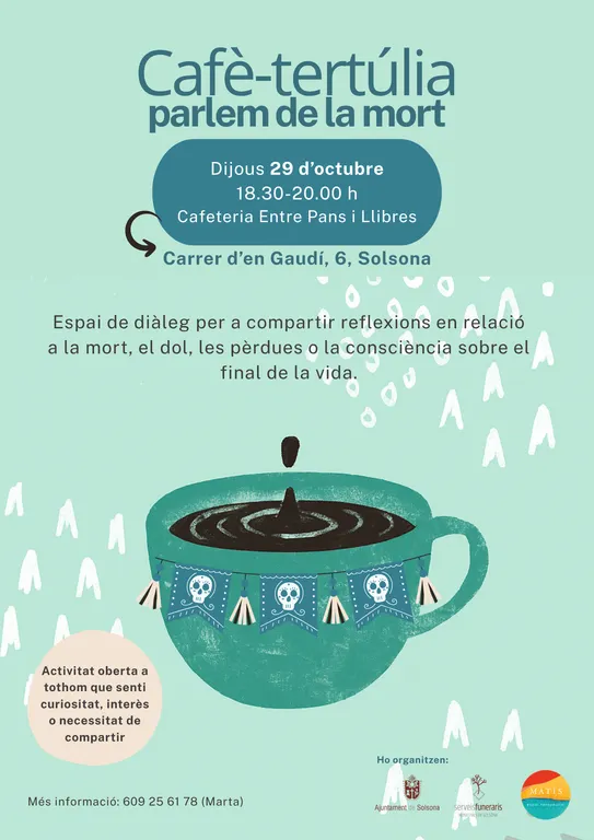 El Servei d’Acompanyament al Dol de Solsona organitza un cafè-tertúlia per parlar de la mort