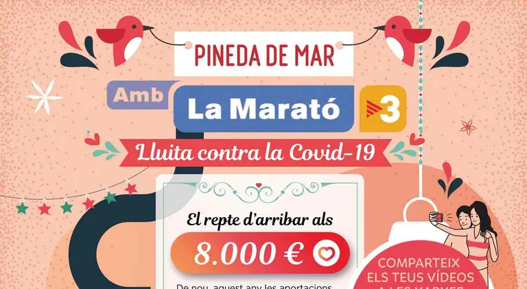 Pineda amb La Marató es marca el repte de recaptar 8000 per lluitar contra la Covid-19
