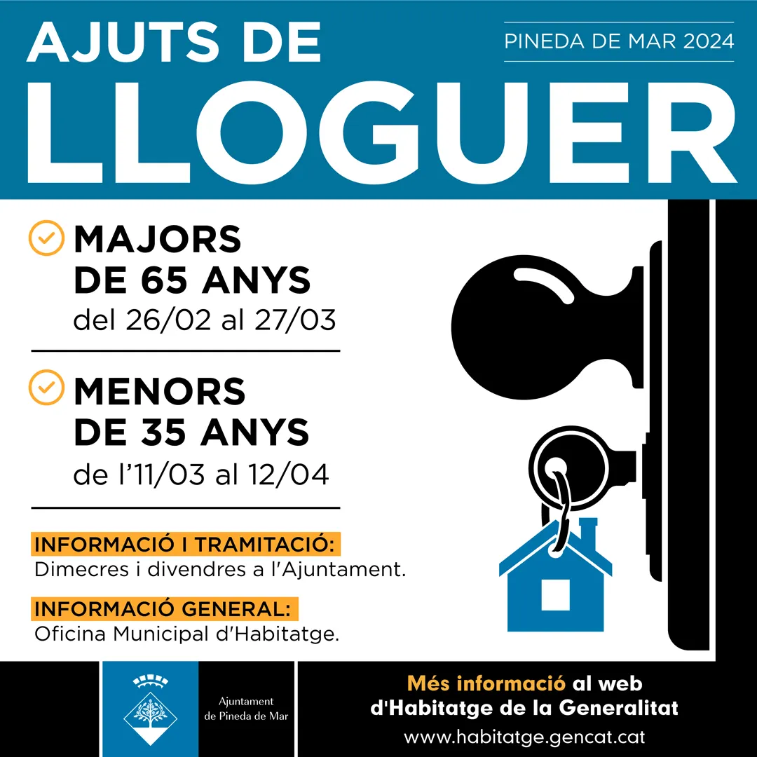 L'Oficina d'Habitatge de l'Ajuntament de Pineda ajuda en la tramitació pels ajuts al lloguer
