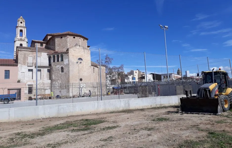 Obres d’ampliació del pati de l’Escola Enxaneta de Valls