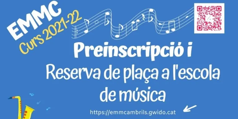 L’Escola de Música de Cambrils començarà el període de preinscripció per al nou alumnat el 24 de maig