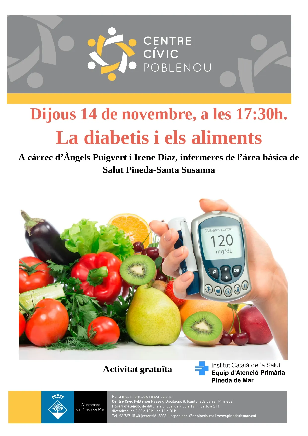 Xerrada sobre la Diabetis i els aliments