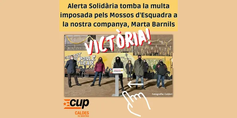 Retiren una multa de 601 euros a la regidora de la CUP Marta Barnils per participar en una manifestació que va tallar la C-59 el 2019
